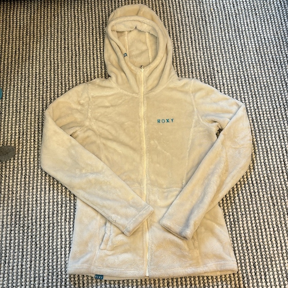 Roxy Medium White Fuzzy Jacket